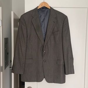 Joseph Abboud gray checked herringbone blazer